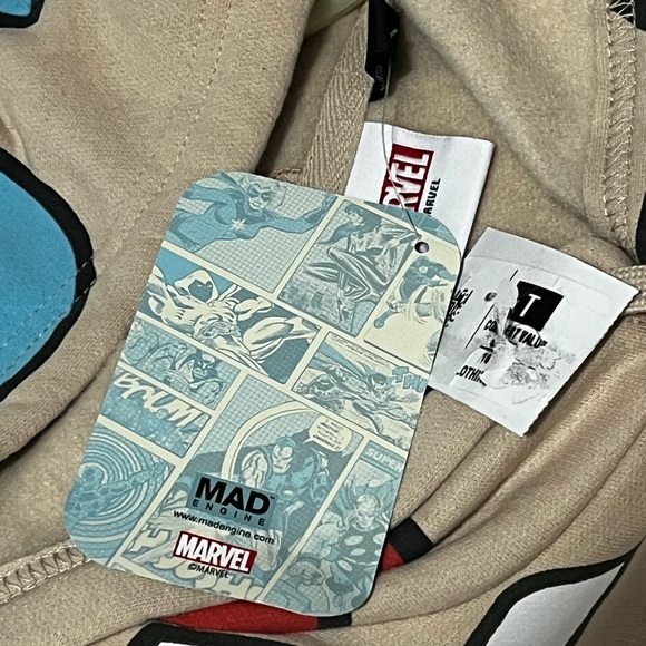 DISNEY MARVEL MENS HOODED SWEATER SIZE LARGE New With Tags - Picture 9 of 9